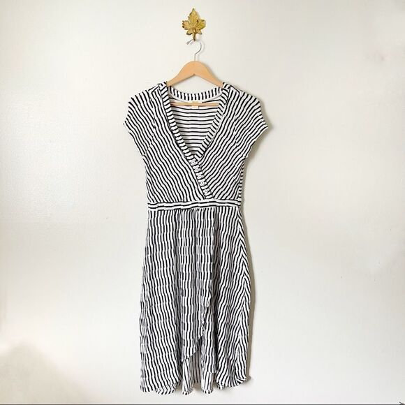 Anthropologie Maeve Paladino Faux Wrap Midi Dress NWOT Small super stretch - Picture 1 of 7